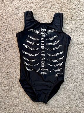 Destira Crystal Ribcage Halloween Leotard - CXS